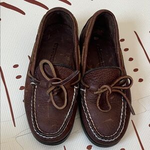 Crewcut Brown Leather Boat Shoes